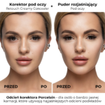 Zestaw - Korektor pod oczy Retouch Creamy Concealer + Puder wygładzający pod oczy + Welurowy puszek