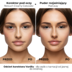 Zestaw - Korektor pod oczy Retouch Creamy Concealer + Puder wygładzający pod oczy + Welurowy puszek