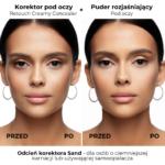 Zestaw - Korektor pod oczy Retouch Creamy Concealer + Puder wygładzający pod oczy + Welurowy puszek