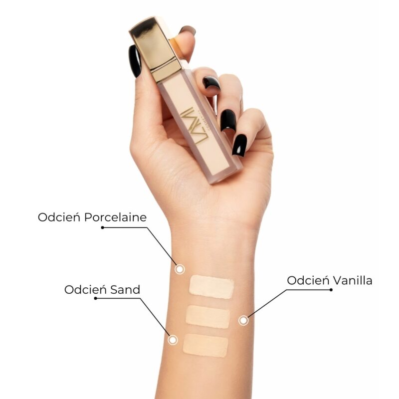 Zestaw - Korektor pod oczy Retouch Creamy Concealer + Puder wygładzający pod oczy + Welurowy puszek - obrazek 2